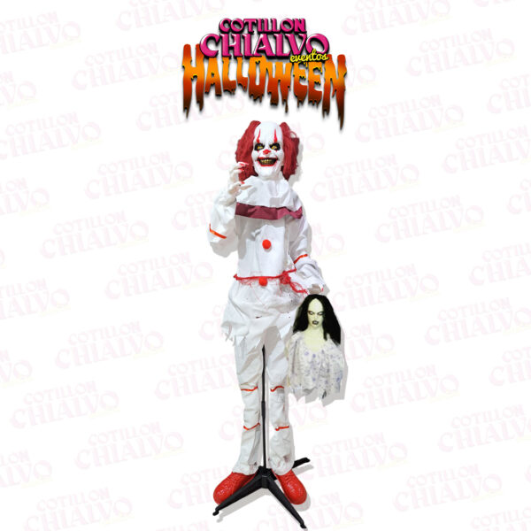 Payaso Malvado Blanco 175cm