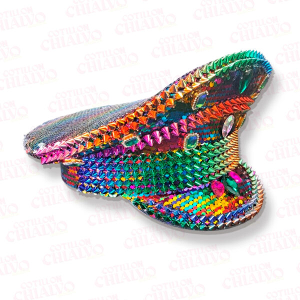 Sombrero Policia Strass Lentejuelas