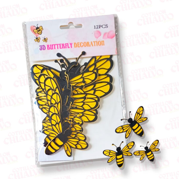 Abejitas Decorativas 3D 12u