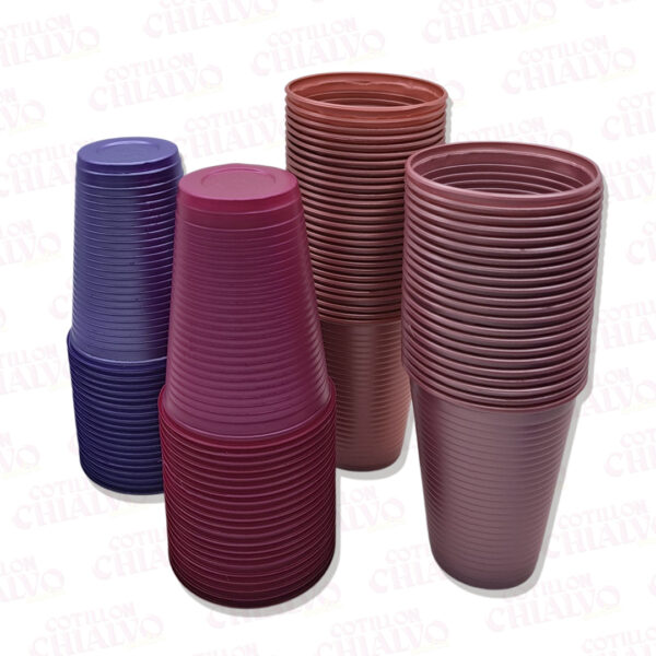 Vaso Descartables Metalizados 200cc 50u