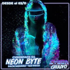 Pack neon byte - 150 productos - Cyber Chialvo