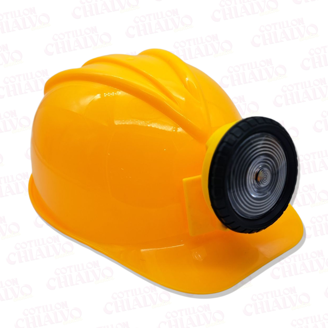 Casco Minero C/Luz Rigido
