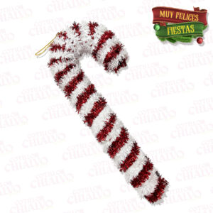 Adorno Lameta Navidad Md Baston (10x25cm)