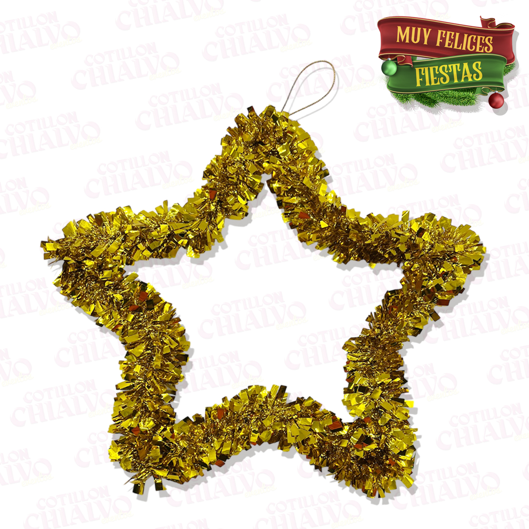 Adorno Lameta Navidad Md Estrella (28cm)