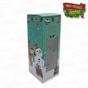 Caja Navideña Budin C/Visor (24x10x10cm)