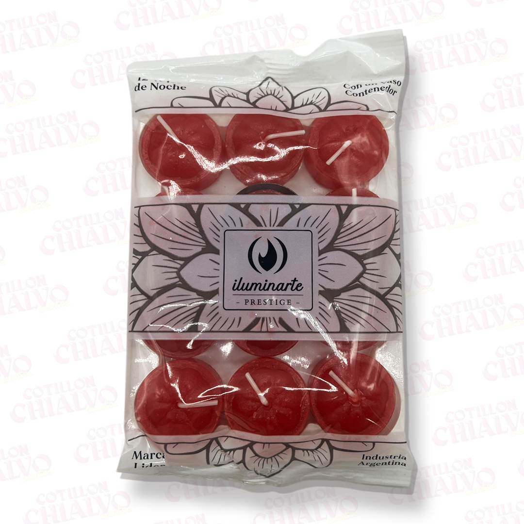 Vela De Noche Iluminarte 2cm 12U