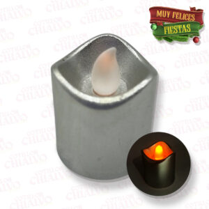 Vela Velon Led Plastico Plat (4x4cm)