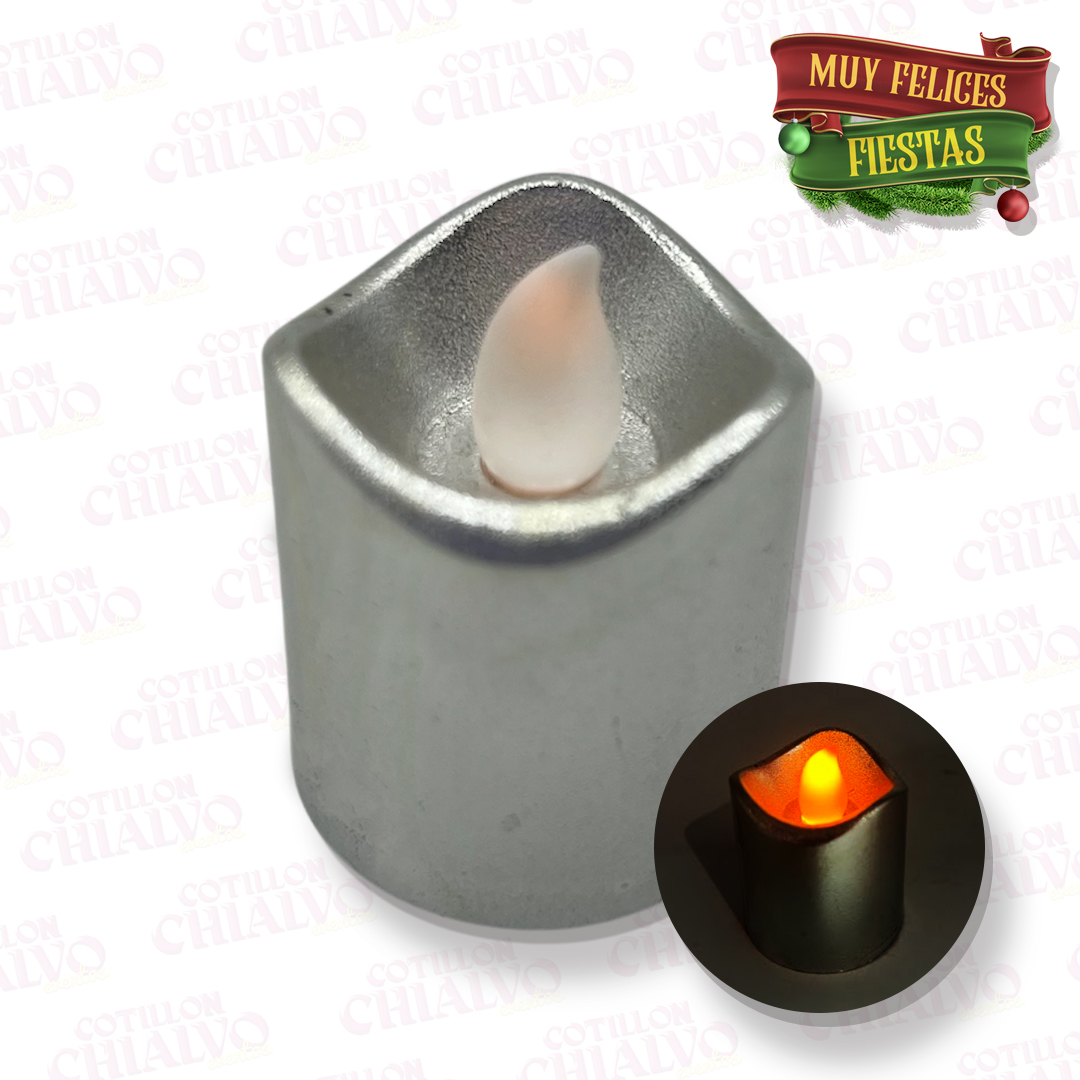 Vela Velon Led Plastico Plat (4x4cm)