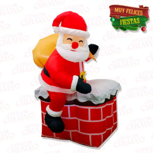 Inflable Santa En La Chimenea 1.5mts