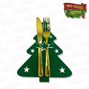 Porta Cubiertos Navideño Pino